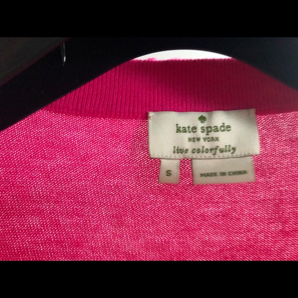 KATE SPADE Brand new pink pearl jewel cardigan  S - Picture 4 of 5